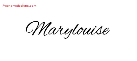 Cursive Name Tattoo Designs Marylouise Download Free
