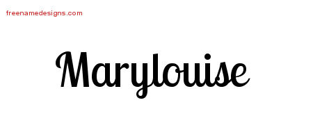 Handwritten Name Tattoo Designs Marylouise Free Download