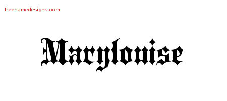 Old English Name Tattoo Designs Marylouise Free