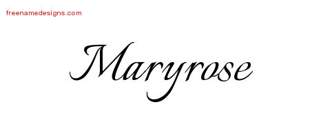 Calligraphic Name Tattoo Designs Maryrose Download Free