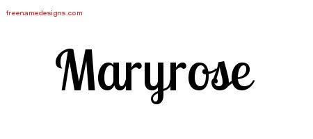 Handwritten Name Tattoo Designs Maryrose Free Download