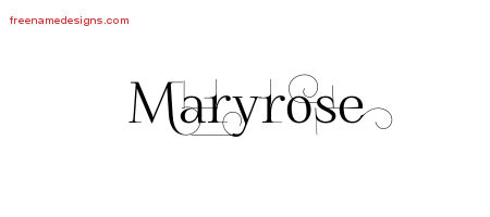 Decorated Name Tattoo Designs Maryrose Free