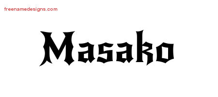 Gothic Name Tattoo Designs Masako Free Graphic