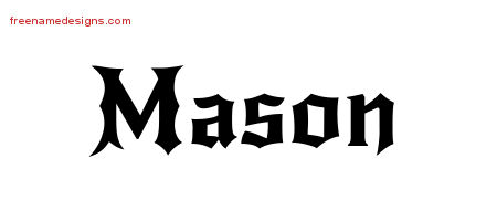 Gothic Name Tattoo Designs Mason Download Free