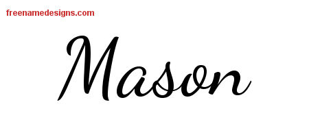 Lively Script Name Tattoo Designs Mason Free Download