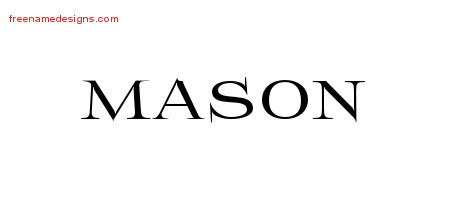 Flourishes Name Tattoo Designs Mason Graphic Download