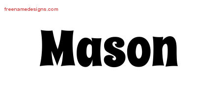 Groovy Name Tattoo Designs Mason Free