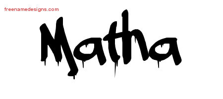 Graffiti Name Tattoo Designs Matha Free Lettering
