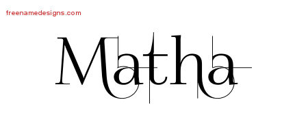 Decorated Name Tattoo Designs Matha Free