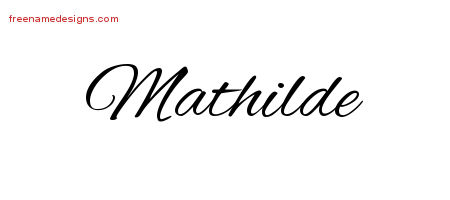 Cursive Name Tattoo Designs Mathilde Download Free