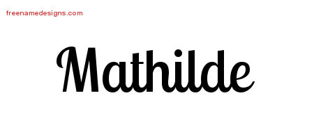 Handwritten Name Tattoo Designs Mathilde Free Download