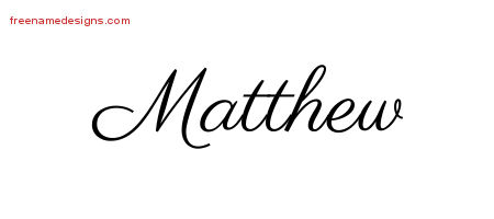 Classic Name Tattoo Designs Matthew Printable