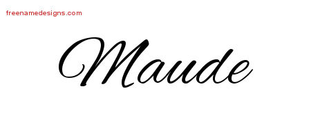 Cursive Name Tattoo Designs Maude Download Free