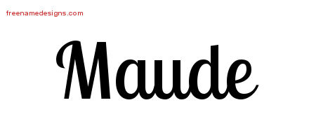 Handwritten Name Tattoo Designs Maude Free Download