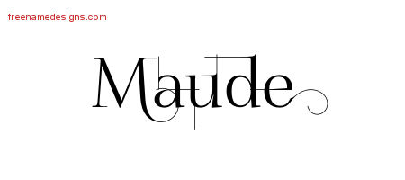 Decorated Name Tattoo Designs Maude Free