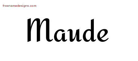Calligraphic Stylish Name Tattoo Designs Maude Download Free
