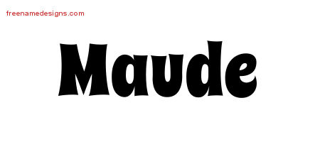 Groovy Name Tattoo Designs Maude Free Lettering