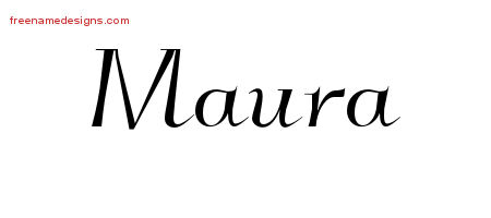 Elegant Name Tattoo Designs Maura Free Graphic