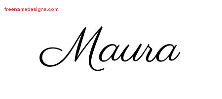 Classic Name Tattoo Designs Maura Graphic Download