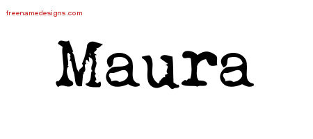 Vintage Writer Name Tattoo Designs Maura Free Lettering