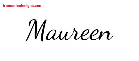 Lively Script Name Tattoo Designs Maureen Free Printout