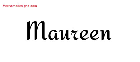 Calligraphic Stylish Name Tattoo Designs Maureen Download Free