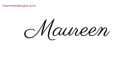 Classic Name Tattoo Designs Maureen Graphic Download