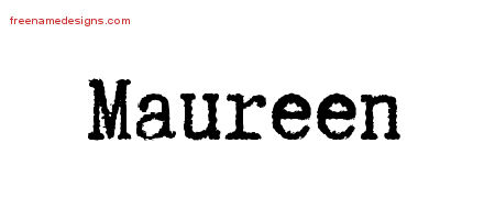 Typewriter Name Tattoo Designs Maureen Free Download