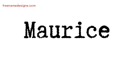 Typewriter Name Tattoo Designs Maurice Free Download