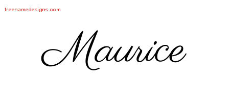 Classic Name Tattoo Designs Maurice Printable