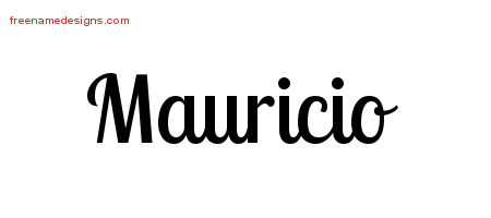 Handwritten Name Tattoo Designs Mauricio Free Printout