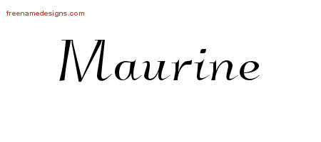 Elegant Name Tattoo Designs Maurine Free Graphic