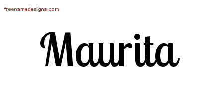 Handwritten Name Tattoo Designs Maurita Free Download