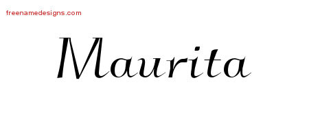 Elegant Name Tattoo Designs Maurita Free Graphic