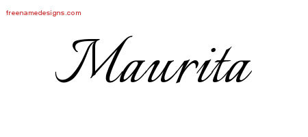 Calligraphic Name Tattoo Designs Maurita Download Free