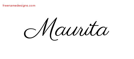 Classic Name Tattoo Designs Maurita Graphic Download