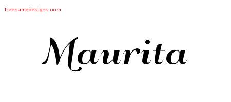 Art Deco Name Tattoo Designs Maurita Printable