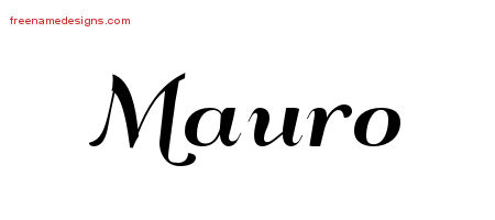 Art Deco Name Tattoo Designs Mauro Graphic Download