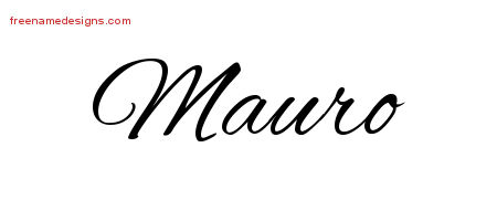 Cursive Name Tattoo Designs Mauro Free Graphic