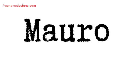 Typewriter Name Tattoo Designs Mauro Free Printout