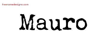 Vintage Writer Name Tattoo Designs Mauro Free