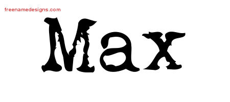 Vintage Writer Name Tattoo Designs Max Free