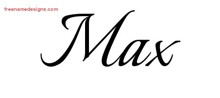 Calligraphic Name Tattoo Designs Max Free Graphic