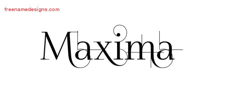 Decorated Name Tattoo Designs Maxima Free