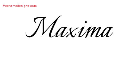 Calligraphic Name Tattoo Designs Maxima Download Free