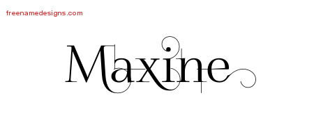 Decorated Name Tattoo Designs Maxine Free