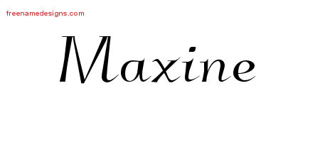 Elegant Name Tattoo Designs Maxine Free Graphic
