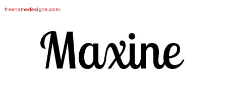 Handwritten Name Tattoo Designs Maxine Free Download