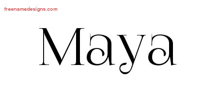 Vintage Name Tattoo Designs Maya Free Download