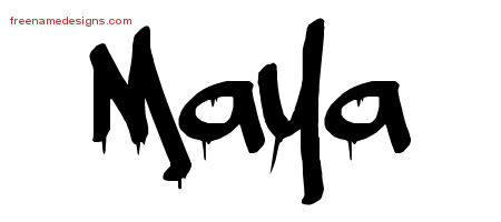 Graffiti Name Tattoo Designs Maya Free Lettering